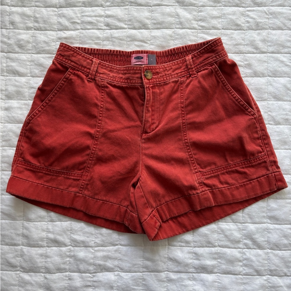 Old navy red cotton shorts size 4